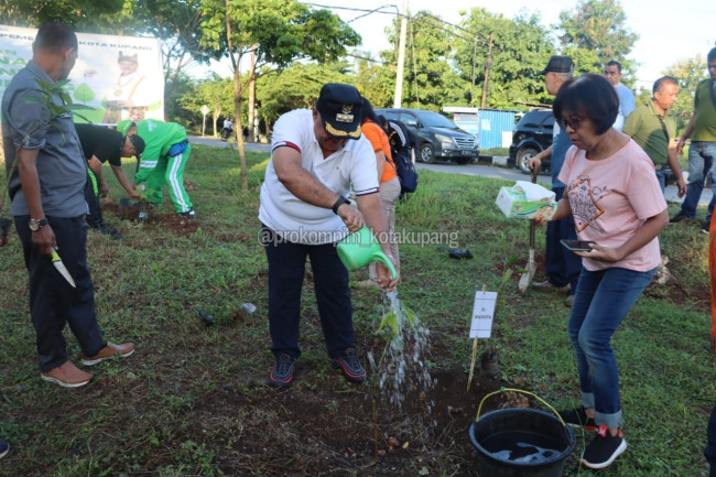 Penjabat Wali Kota dan Jajaran Pemkot Tanam Pohon di Sepanjang Boulevard Jembatan Petuk 1 IMG 20240228 WA0004